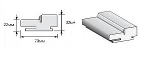 Коробка МДФ (п)для дверей Браво, Л-16 (Серый)